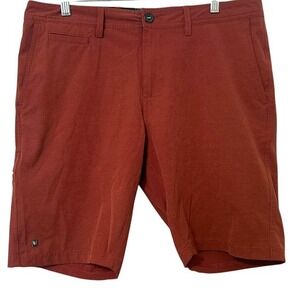 Linksoul Heathered Orange Red‎ Performance 10" Inseam Golf Shorts Mens 35